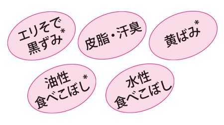 手ごわい5大汚れに最強洗浄